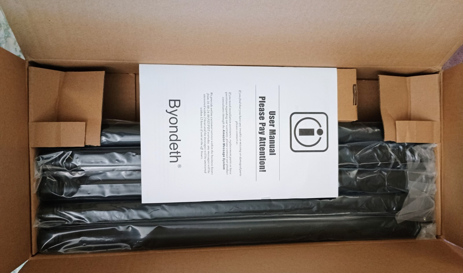 Beyondeth Window Curtain Rod WCR144B Black Adjustable Curtain Rod New Open Box