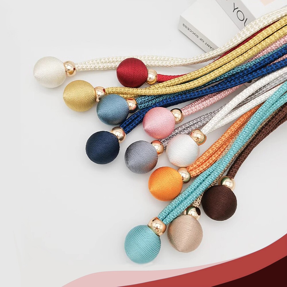 Curtain Tiebacks Tie Back Buckle Clip Weave Rope Holdback Home Decor Multi-Color