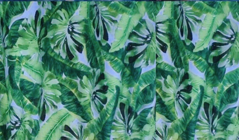 Jungle Leaves Tropical Window Curtain Valances Cotton fabric 42″W x 14”L