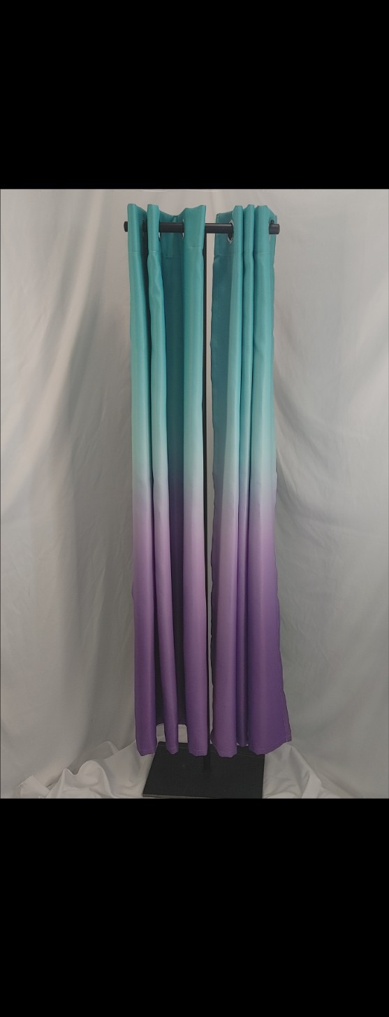 Yakamok Ombre Blackout Curtains 42×63 Set of 2 Thermal Insulated Grommet Panels