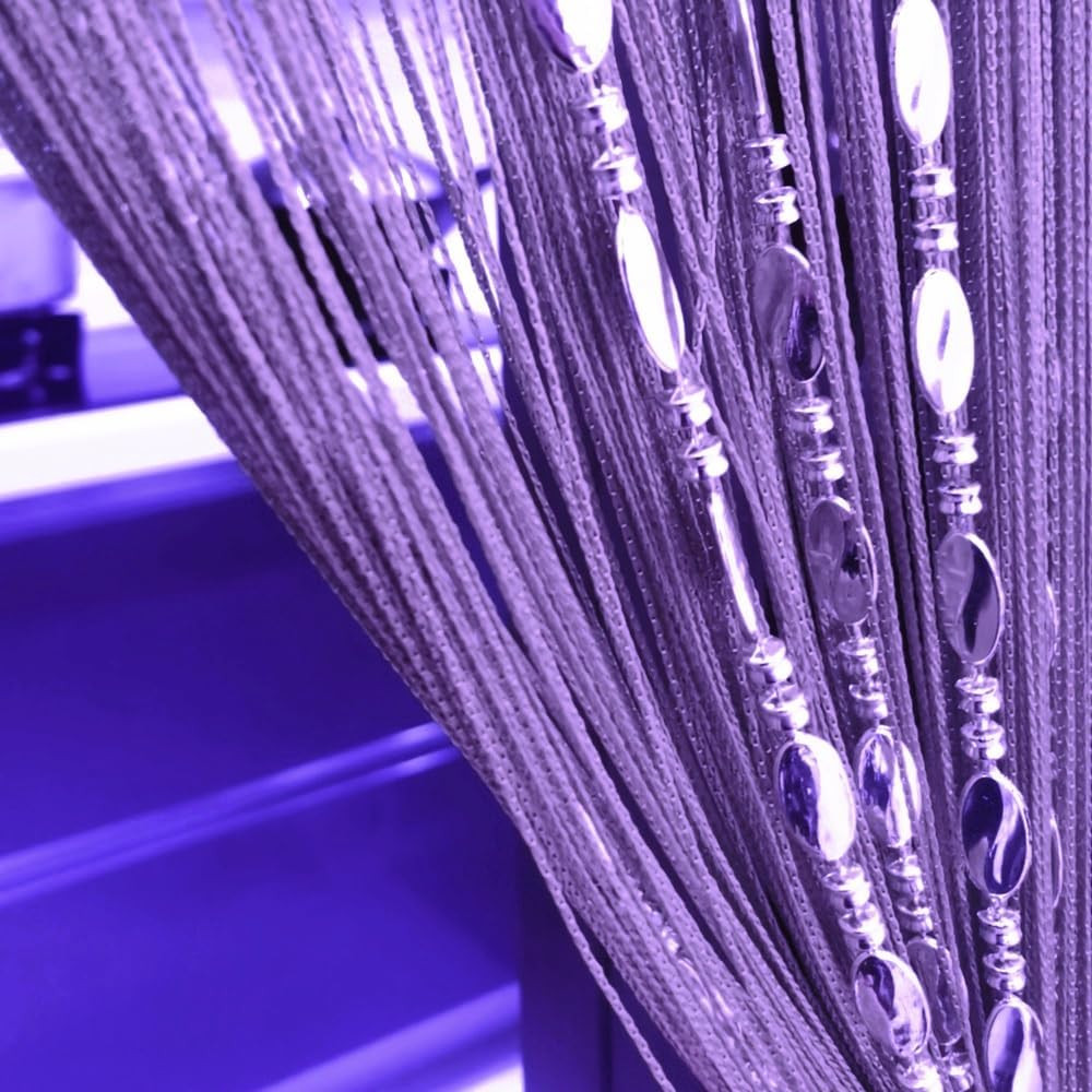 100cmX200cm Decorative Door String Curtain Beads Wall Panel Fringe Window Room D