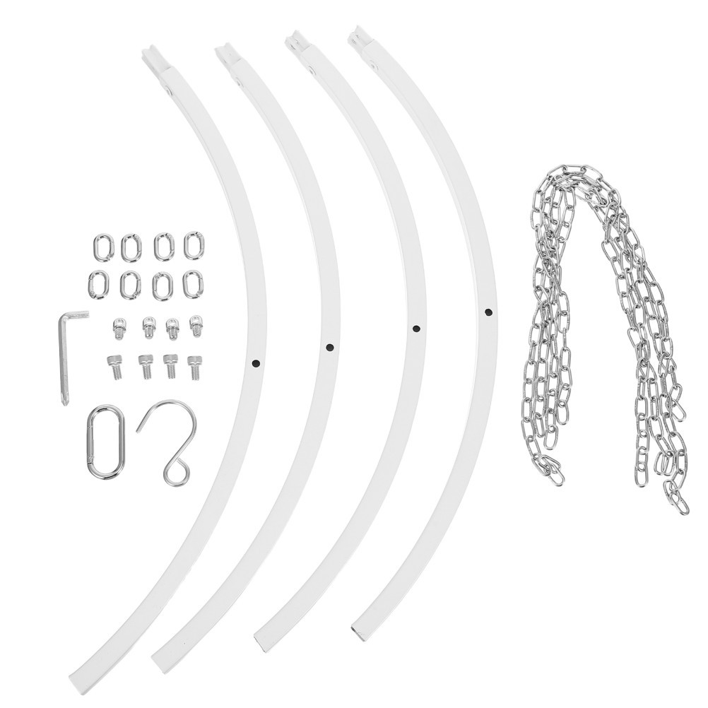 Hoop Ceiling Drapes Hanging Kit for Wedding – 23.62” Stainless Steel Canopy