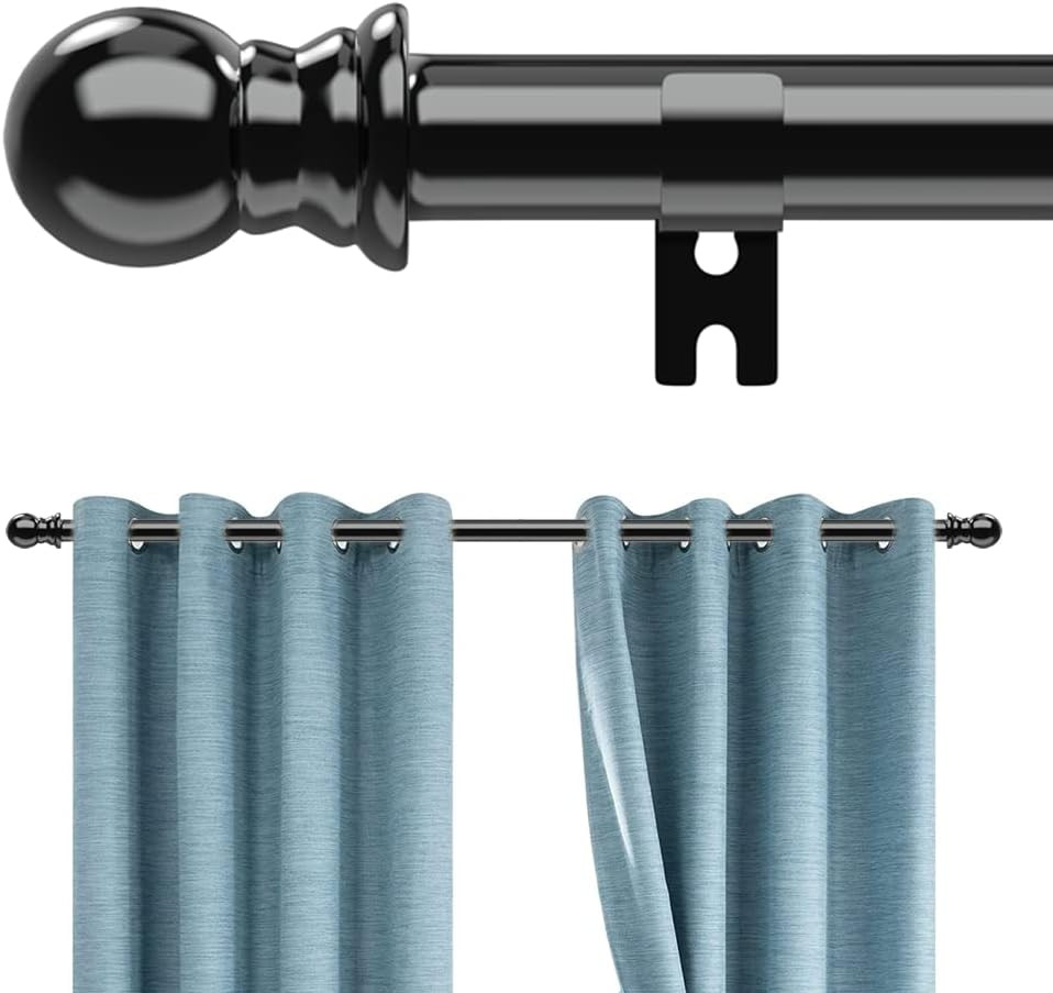 Curtain Rods for Windows 66 to 120, 1 Inch Heavy Duty Splicing 10 Ft Curtains Ro
