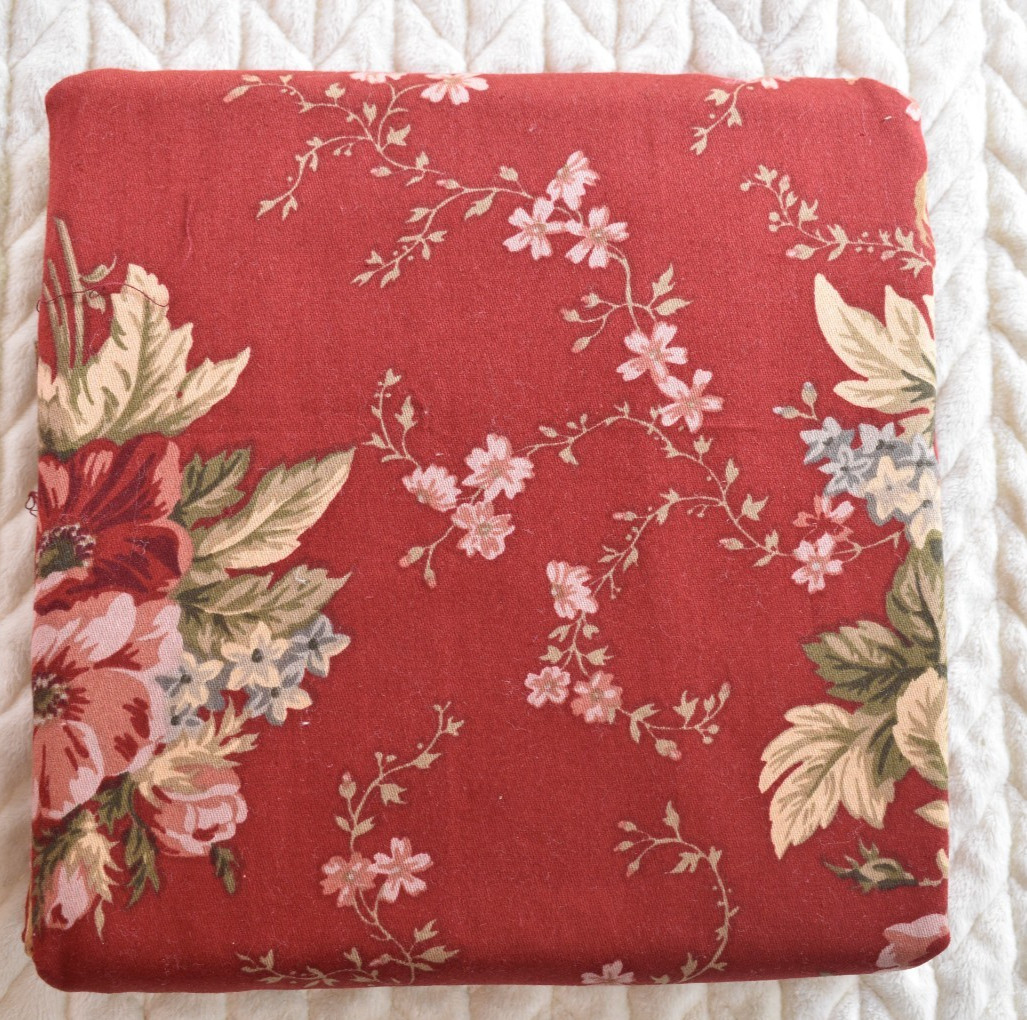 Waverly Home Pair 2 Balloon Shades Cotton 54″ x 63″ Floral Red Cottagecore NEW