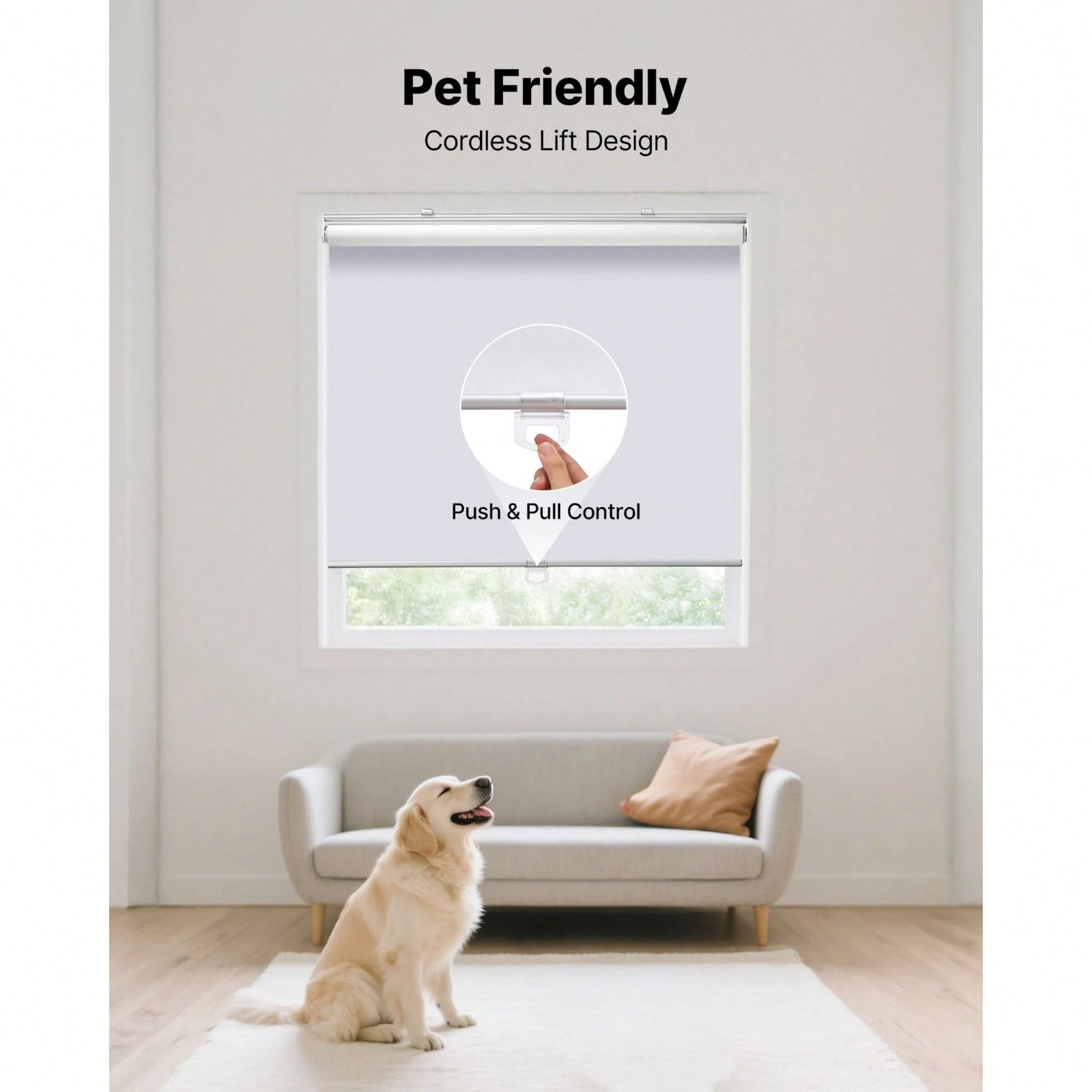 34×72 Cordless Blackout Roller Shades Thermal Insulated Window Blinds