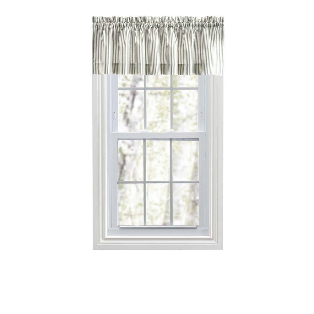 Ellis Curtain Plaza Classic Ticking Stripe Printed on 1.5″ Rod Pocket Natural