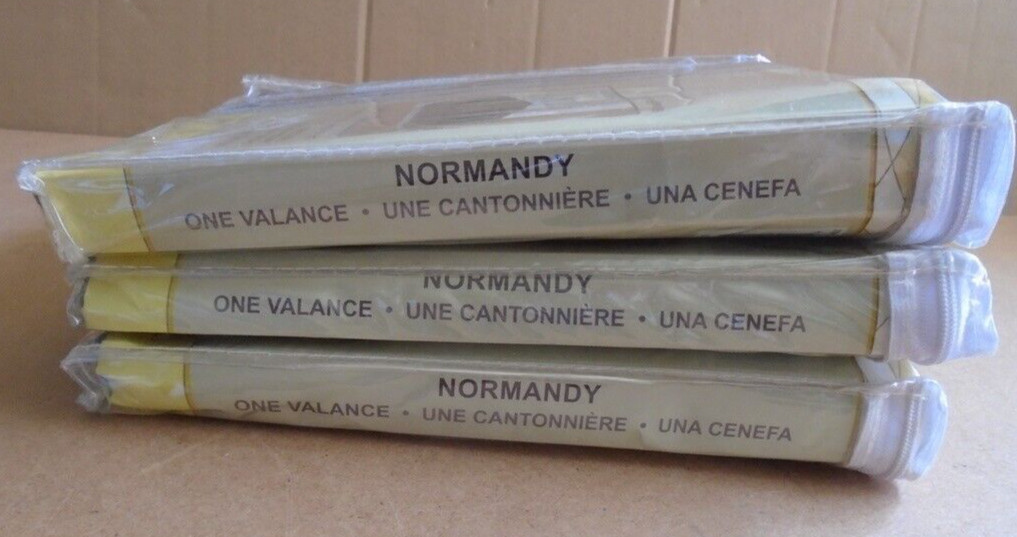 Style Selections Normandy Stripe Window Valance 54″ x18″ (3-pcs) New