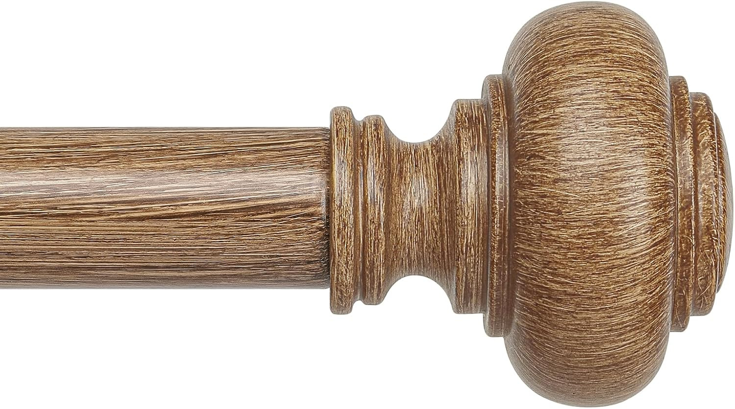 Wood Curtain Rods for Windows 30 to 56 Inch, Boho Vintage Decorative 1 Inch Diam