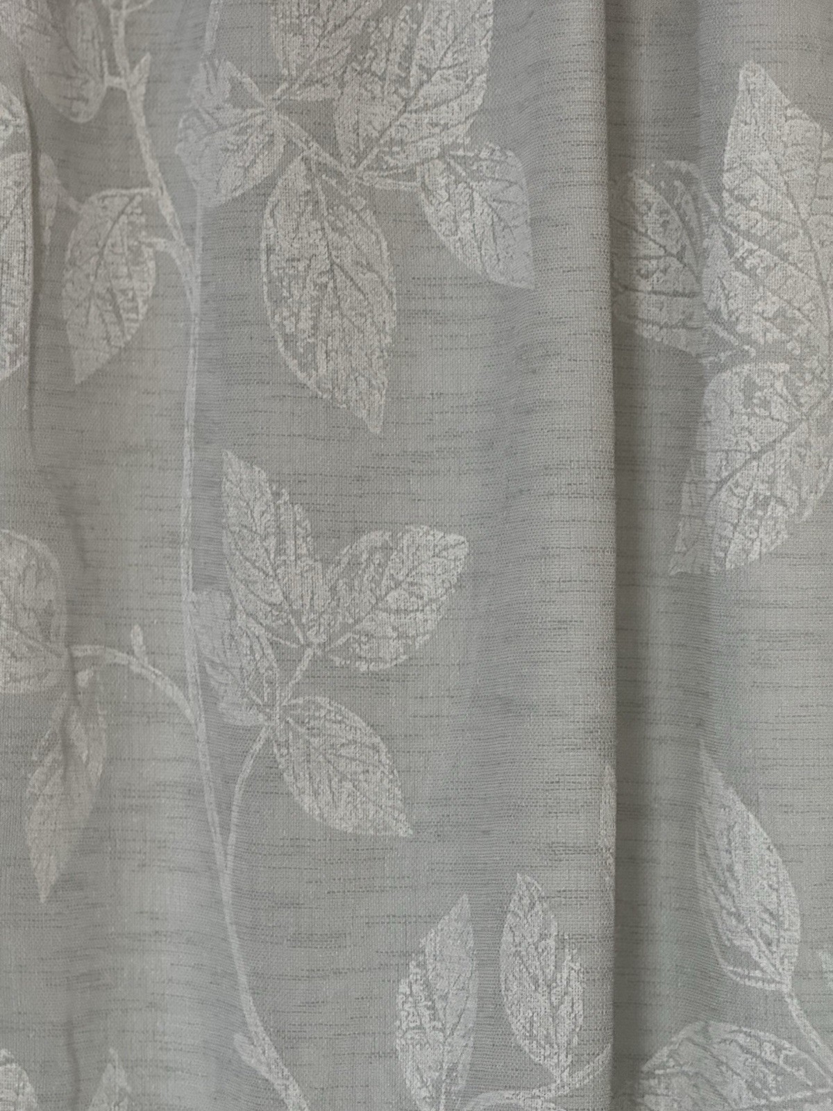 2 BROOKSTONE Blackout Thermal ZOEY LEAF Panels Ea 84”X50” Light Sage & White