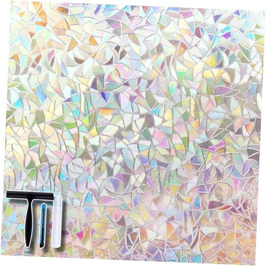 Window Privacy Film with Installation Tools, Static 17.5″ x 78.7″ Multicolor