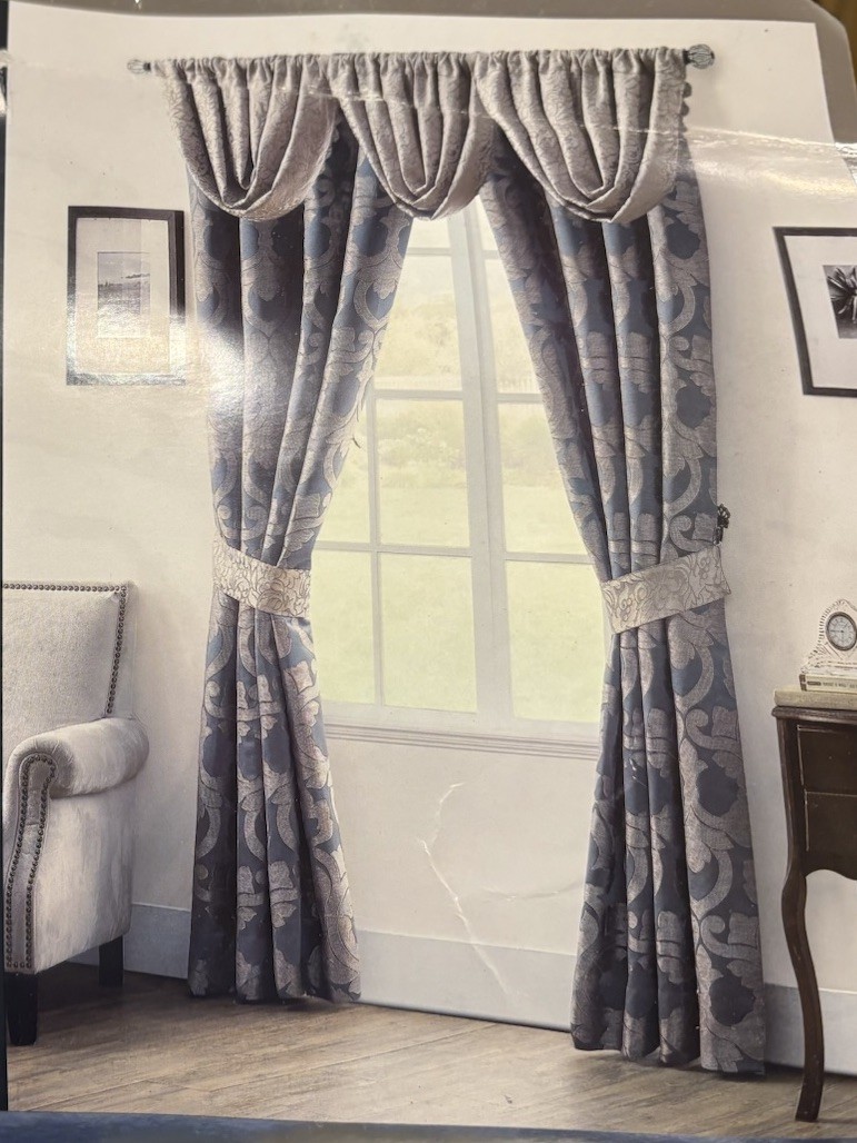 Waterford Fine Linens One Panel Only 52×84 Chateau Window Dressing