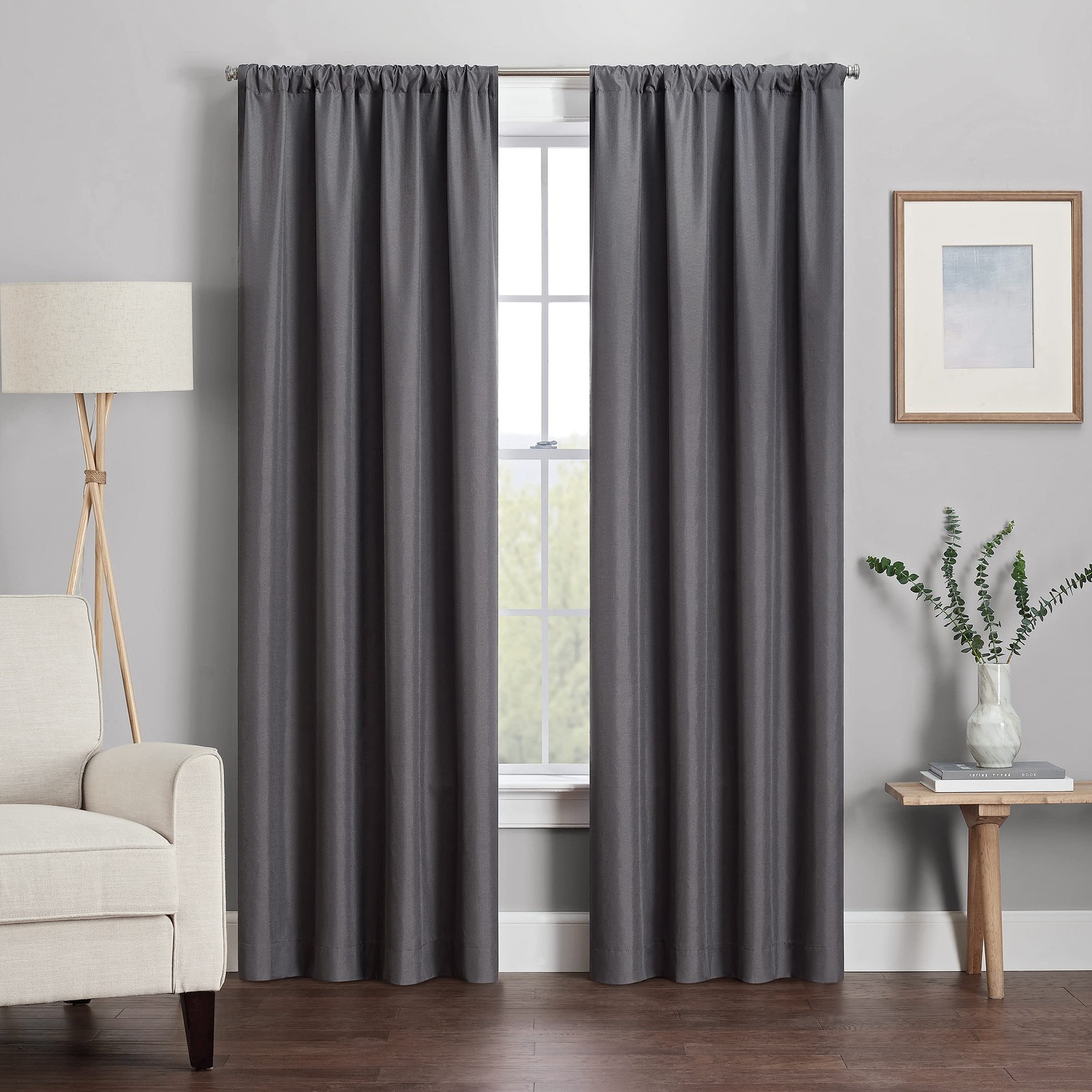ECLIPSE Kendall Modern Blackout Thermal Rod Pocket Window Curtain for Bedroom or