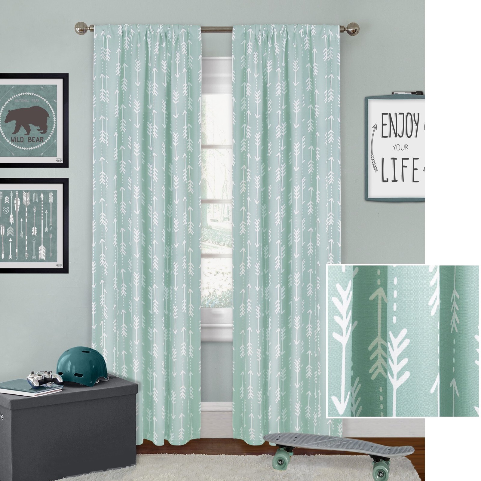 Better Homes and Gardens Arrows Single Curtain Panel – 52” W x 84” H