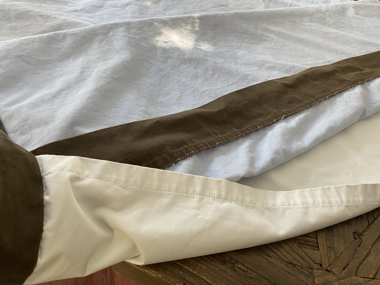 Restoration Hardware Baby Bordered Cotton Canvas Set Of 2 Panels 59” L x 49″ W