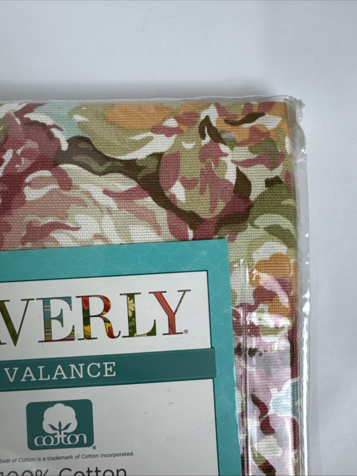 Waverly Jacqueline Valance 60×18 Spring Bling Vapor NEW Cotton floral cottage
