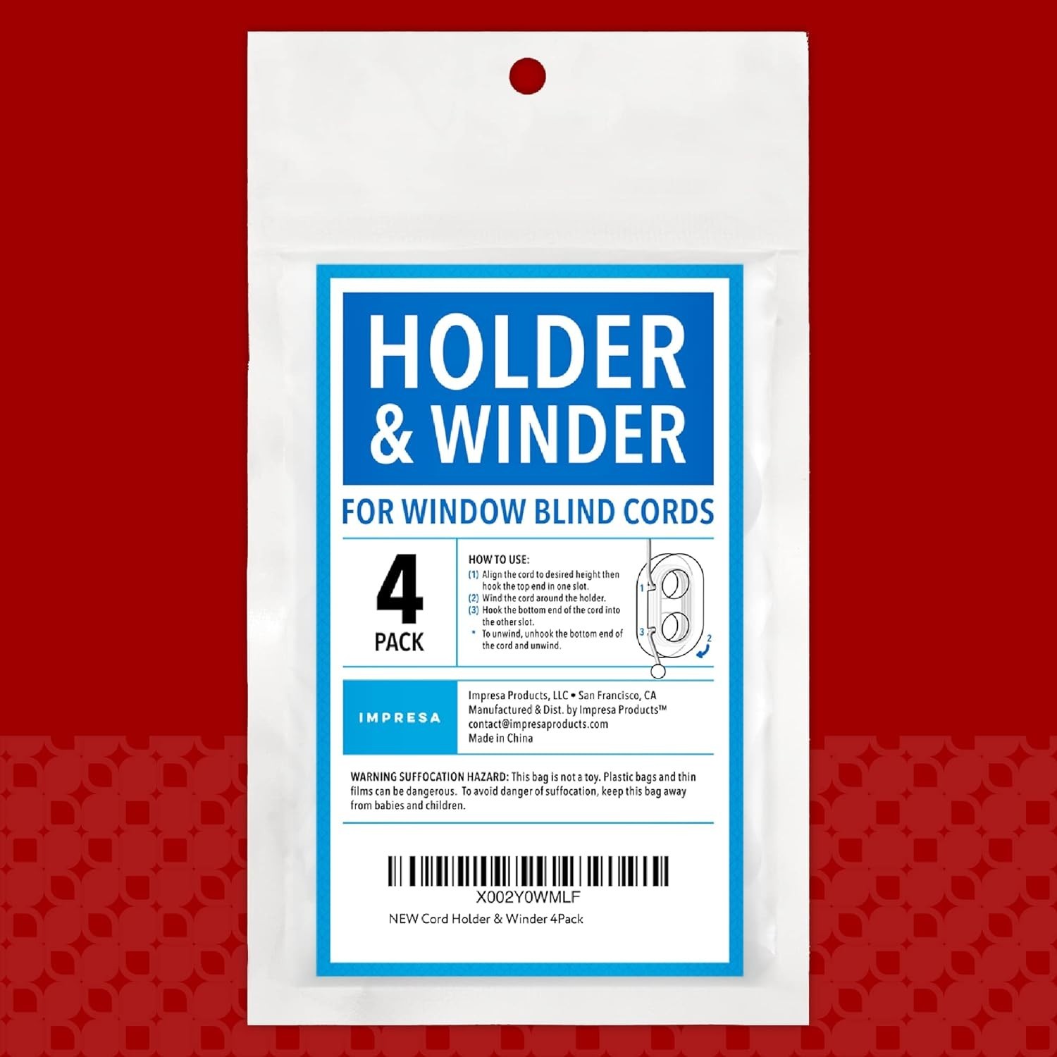 Versatile 4 Pack Window Blind Cord Winders – Effortless Safety Solution