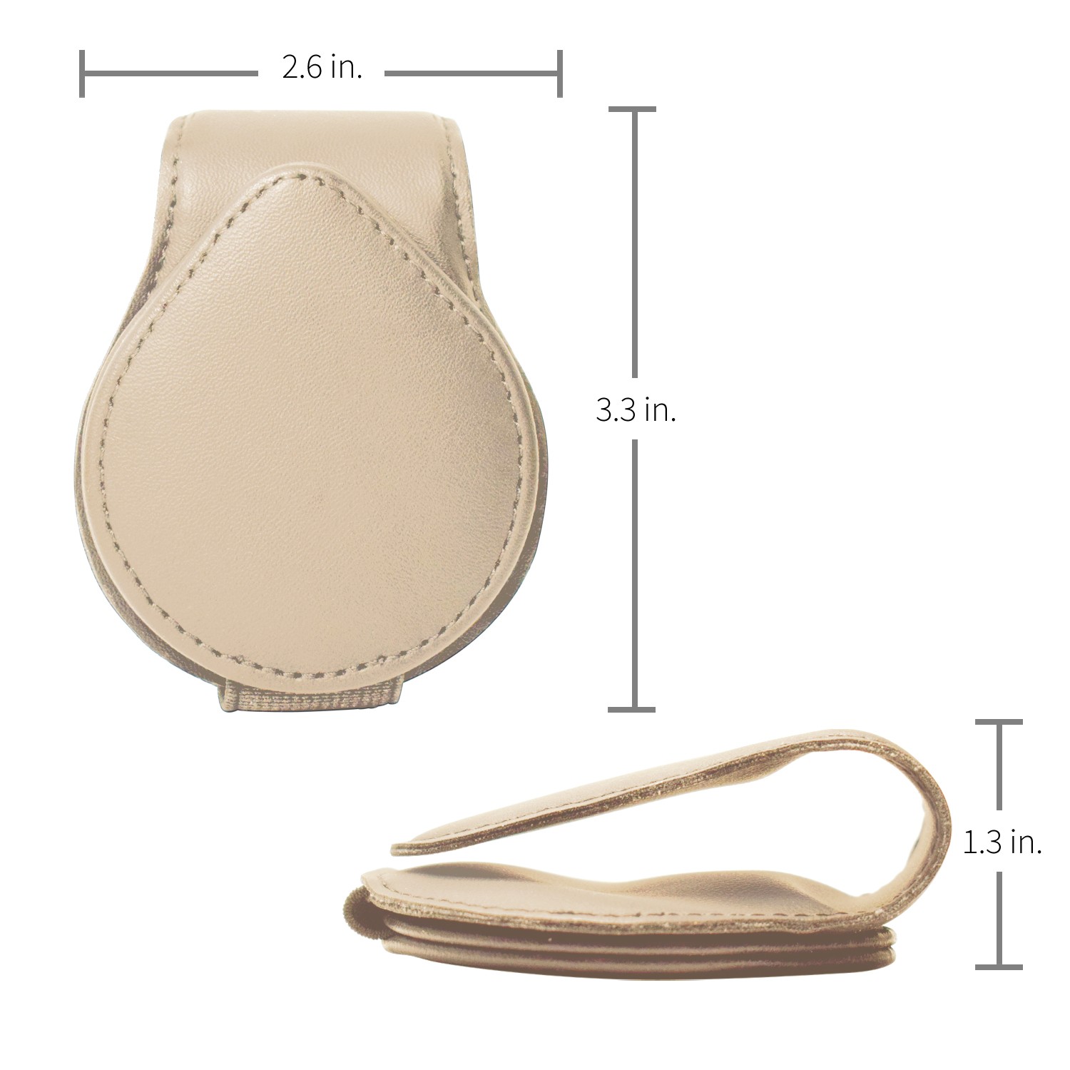 Chrysler Beige Leather Magnetic Sunglass Holder Sun Visor Clip