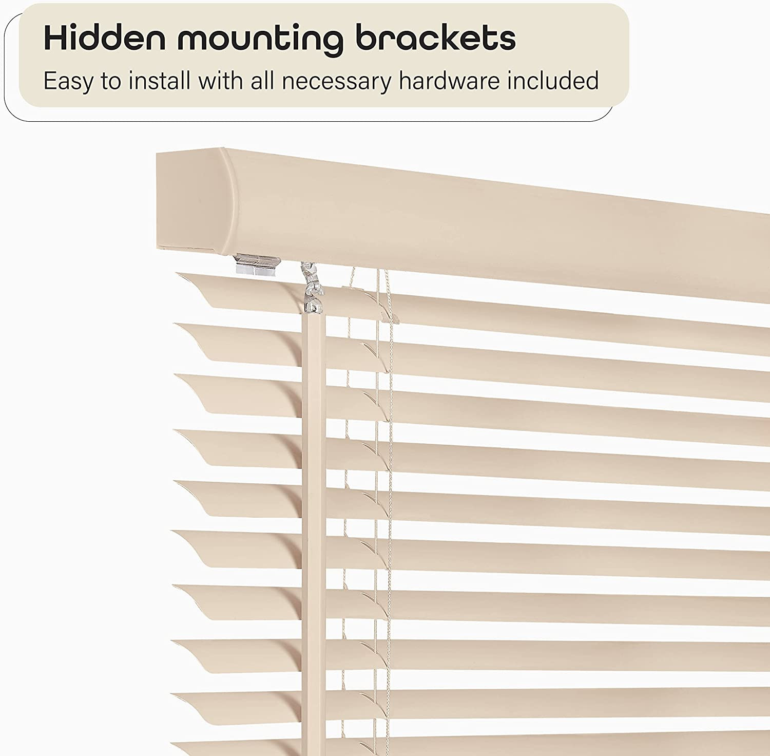 Cordless Light Filtering Mini Blind, 35″ x 64″, 1″ Slats, Alabaster by Achim Hom