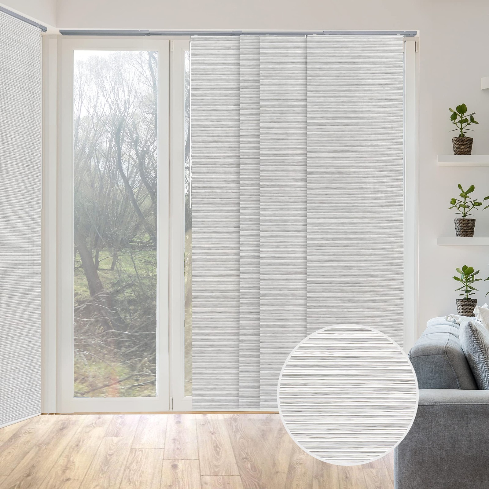 GoDear Design Adjustable Vertical Blinds for Patio Doors, Panel Track Blinds…