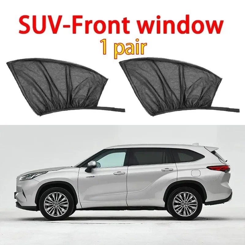 2Pcs/4Pcs Car Window Screen Mesh Cover – Universal Privacy Mosquito Bug Net Sun
