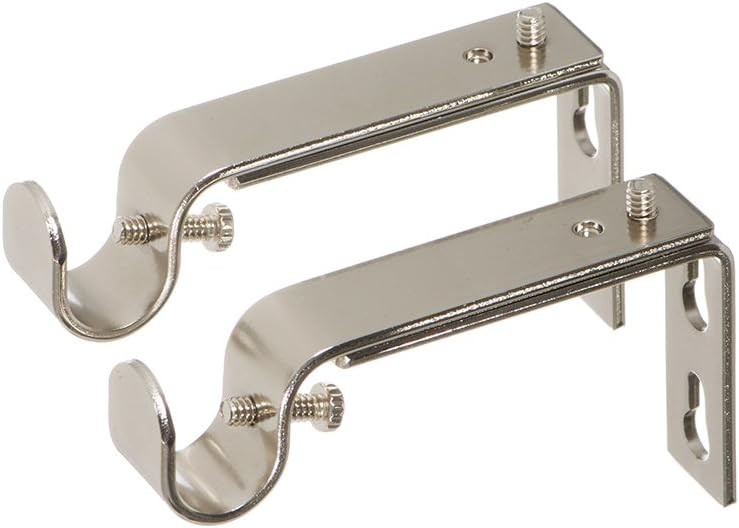 Adjustable Brackets for Curtain Rods – for 1/2 or 5/8 Inch Rods. Set of 2 – Sati