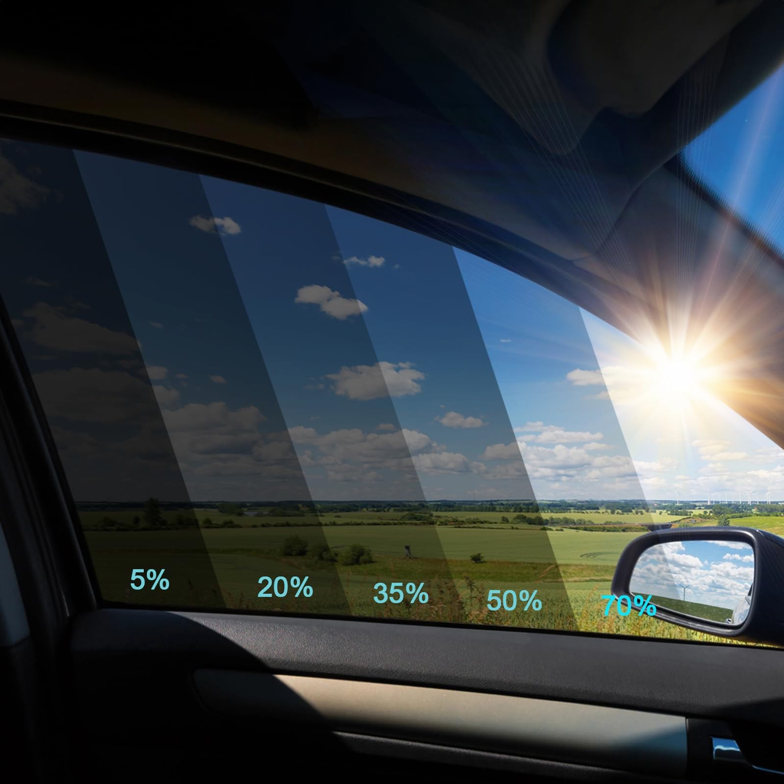 Window Tint Film for Cars, 20% VLT 20in x 10Ft Ceramic Window Tints, Blocks 9…