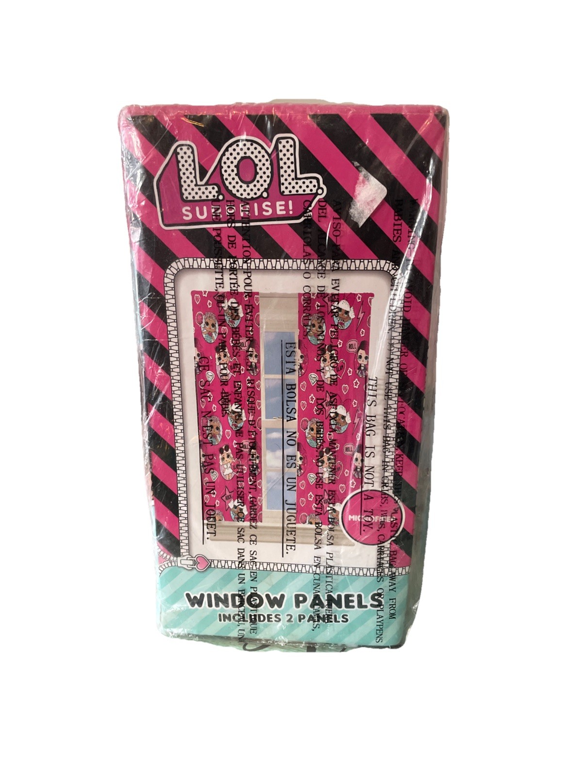 New LOL! Surprise Glam Girls Window Panels Includes 2 Panels Pink 82X63