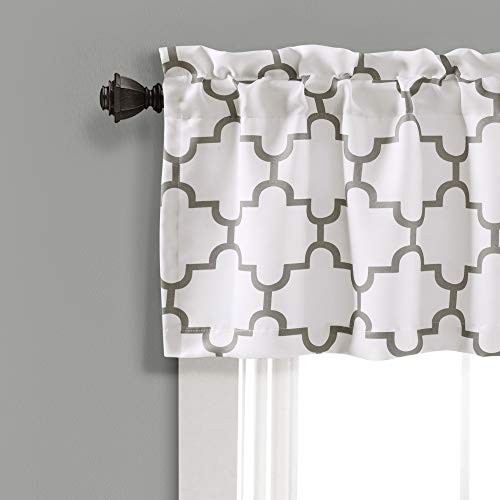 Bellagio Light Filtering Trellis Geometric Design 18″W x 52″L (Pack of 1) Grey