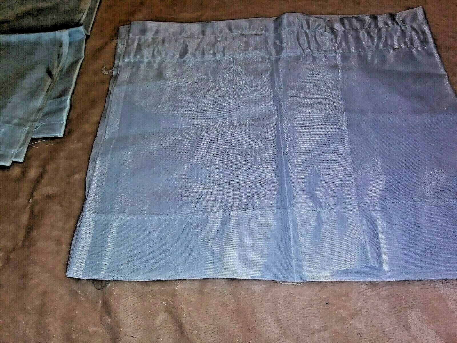 New Sheer Blue Valance 13 x 60 GREAT FOR ANY WINDOW OR DOOR