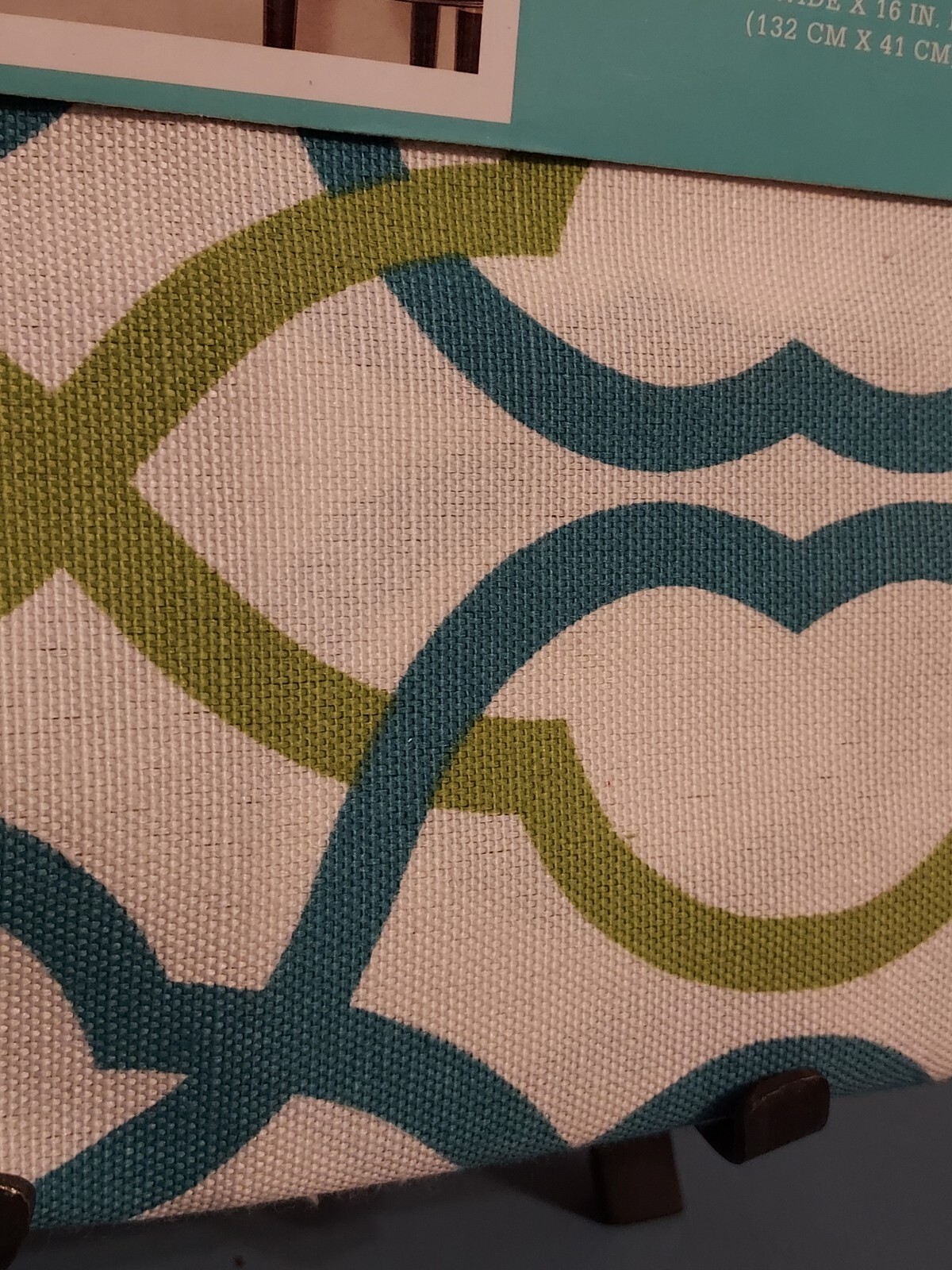 Traditions by Waverly MAKE WAVES CAPRI Blue Green Rod Pocket VALANCE 52×16 NIP