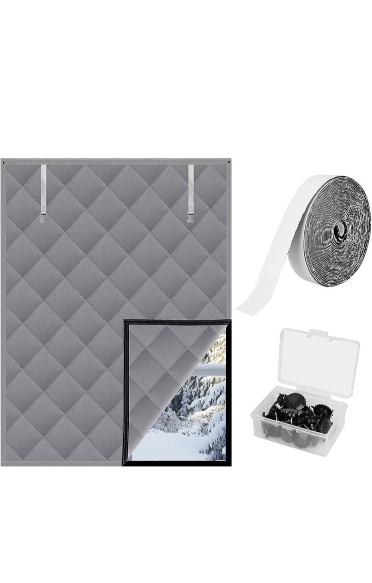 Window Insulation Kit Winter Draft Blocker Heavy-Duty Max Thermal 66×100″ NEW