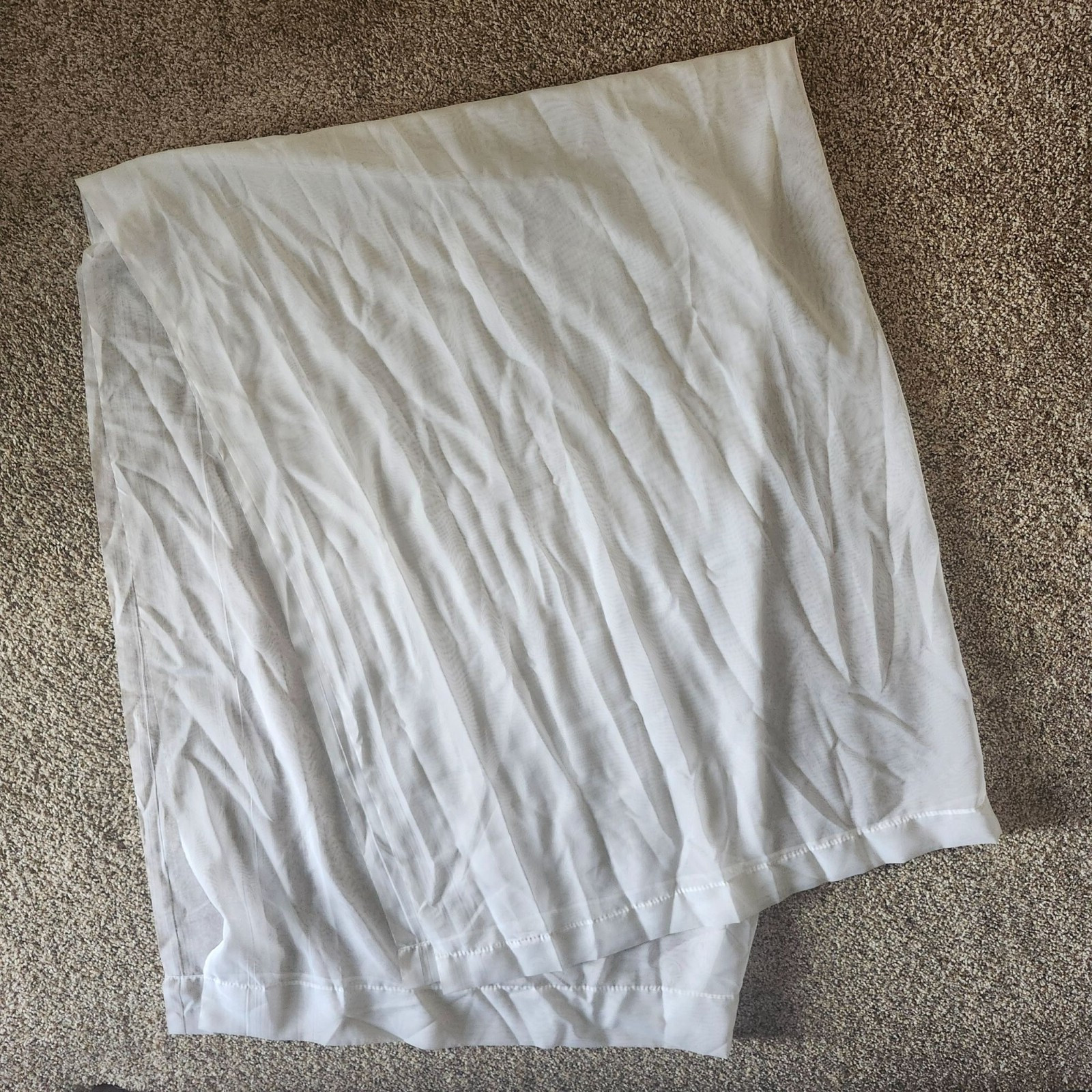 Martha Window Sheer White Curtain Panel 84×60 100% Polyester Made In Egypt