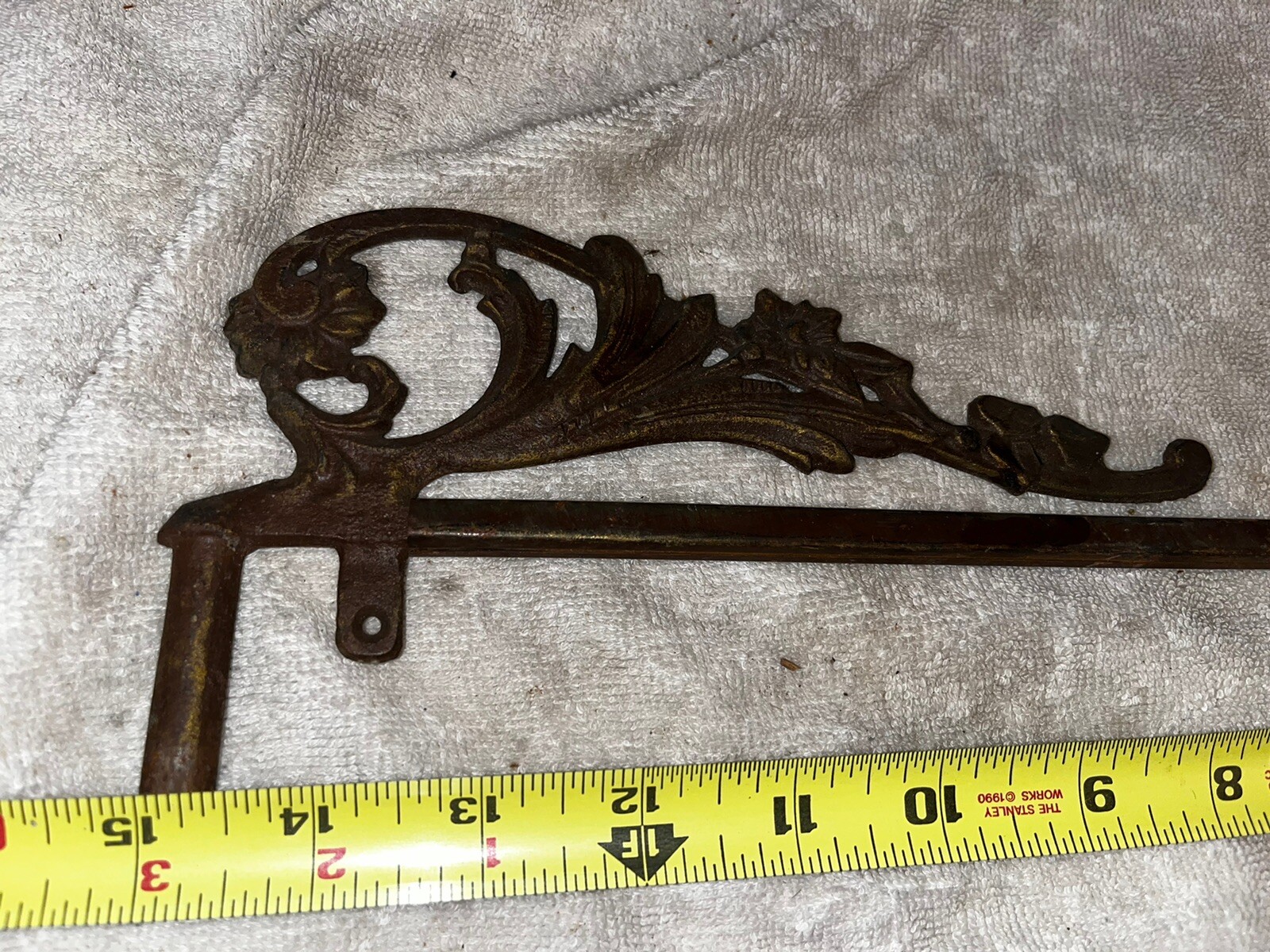 Vtg Swivel KIRSCH 5372 Antique Metal Drapery Pole Bracket Victorian / art Deco
