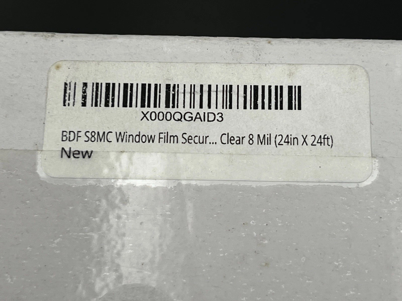 BDF S8MC Clear 8 Mil Window Security Film Lot 24″x24ft & 12″x49ft