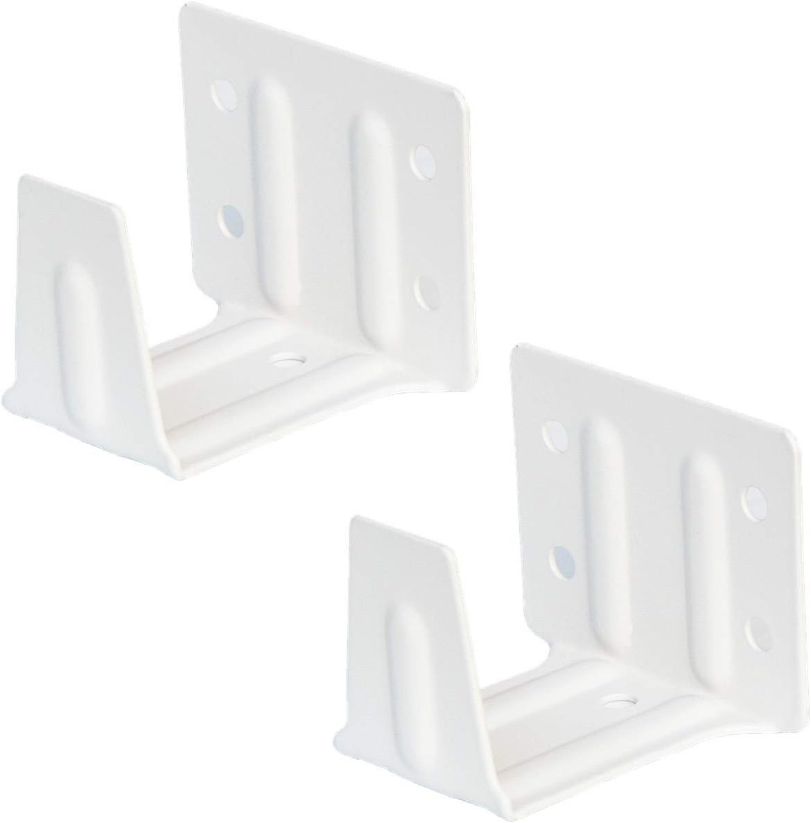 2-Pack White Alloy Steel Center Support Brackets for Low Profile Blinds