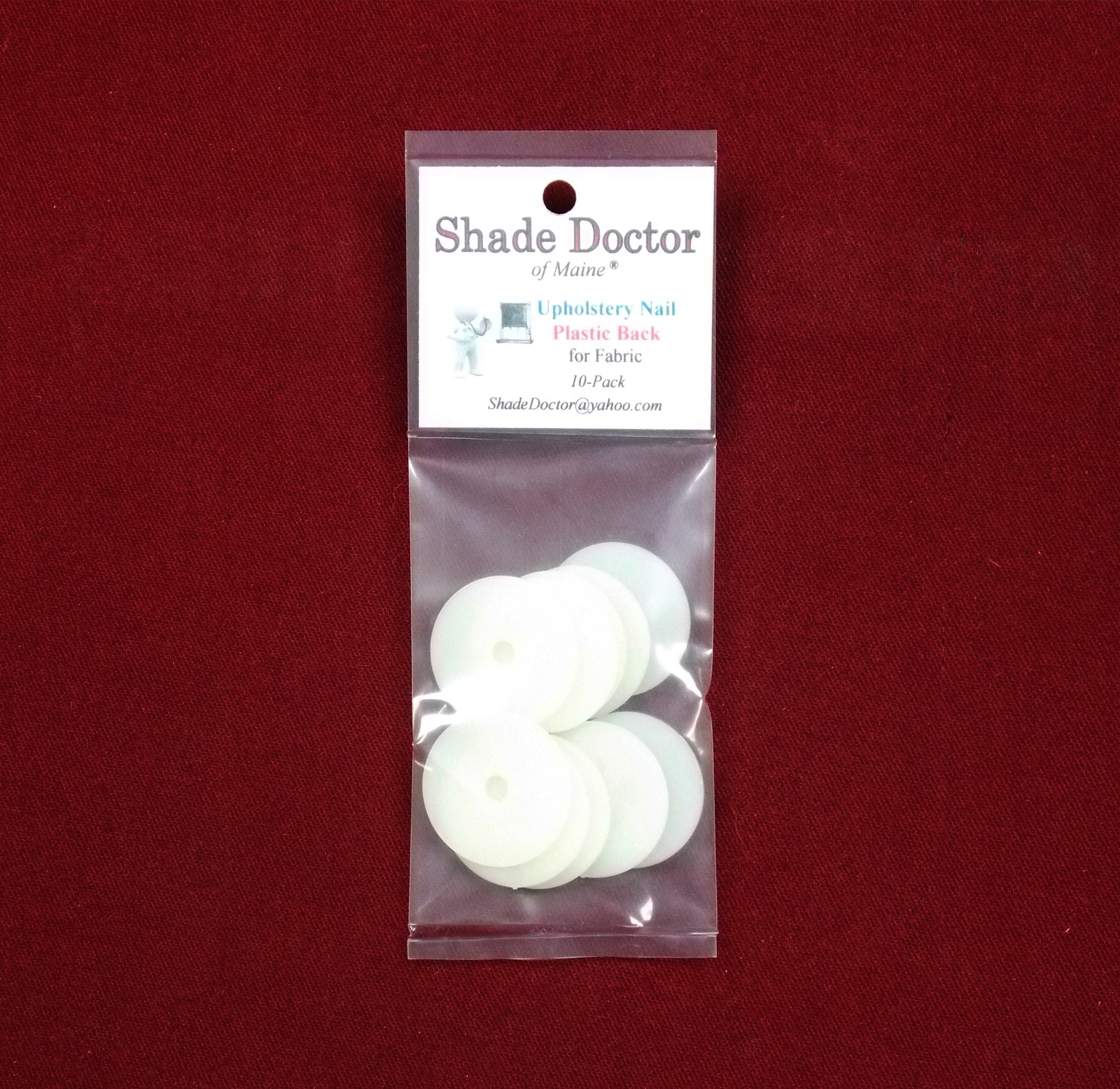 Plastic Backs to Prevent Puckering on Fabric with Upholstery Nails or Pins 10-Pk