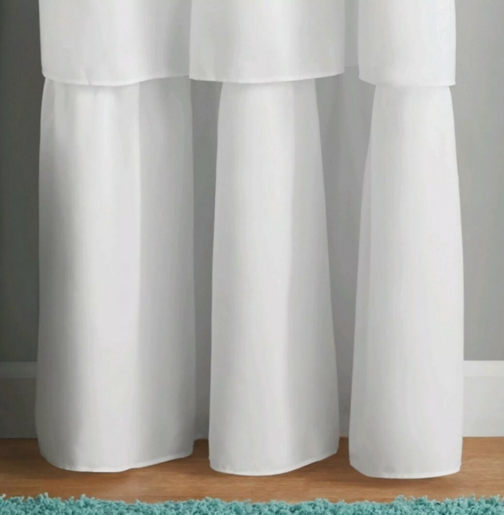 Your Zone 2 Ruffled Panels, 42″ x 95″, White. L7