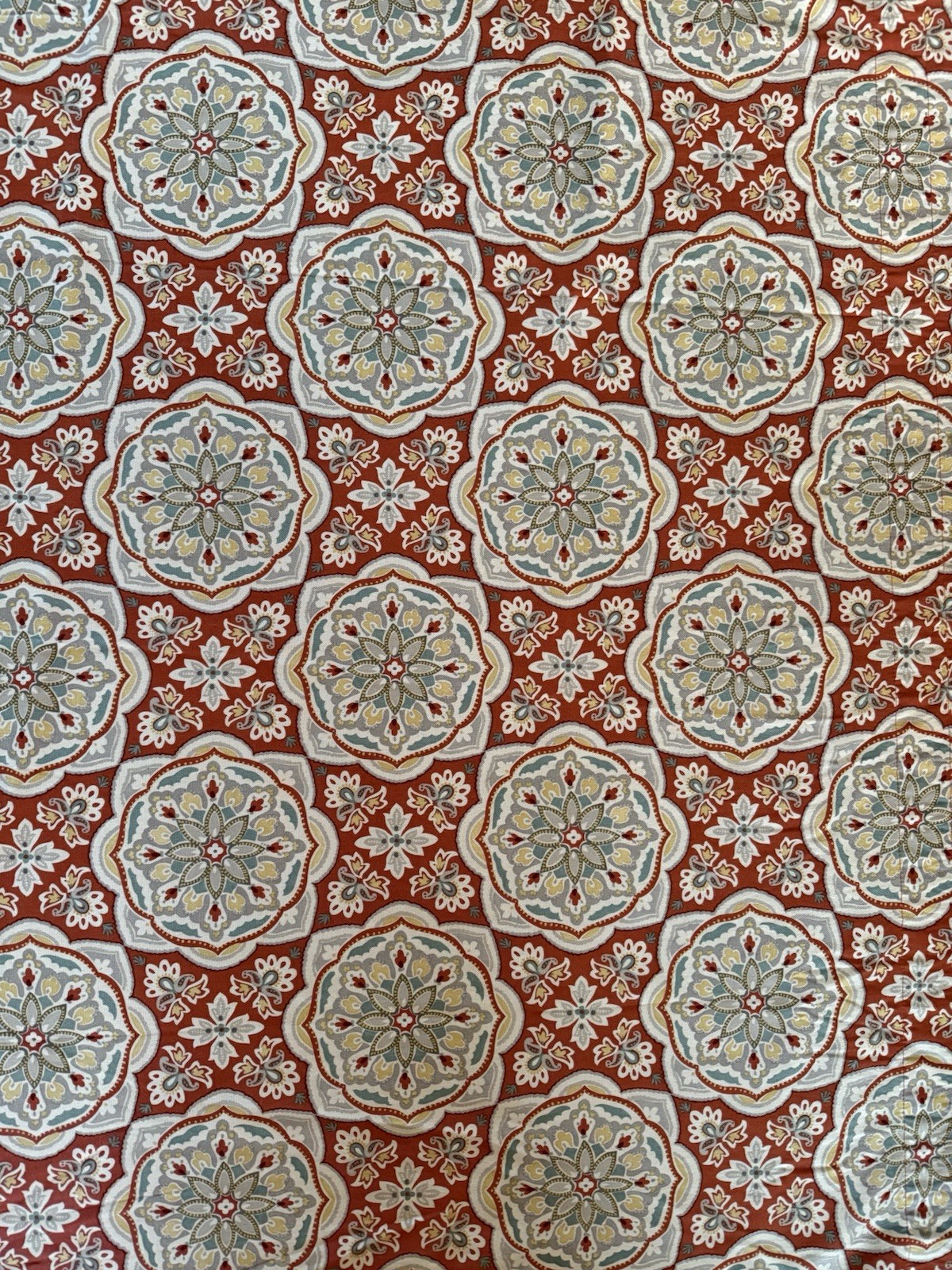 2 Traditions by Waverly Panels (1Pr) Pair Ea 50”X62” Burndt Orange Turquoise