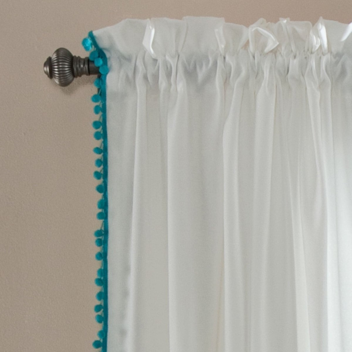 Pom Pom Window Curtain (Single Panel)