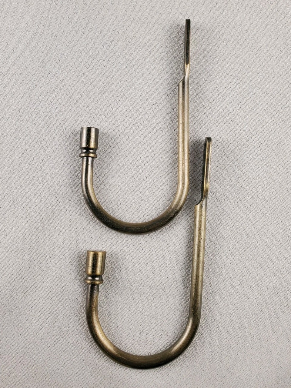 3 Sets Curtain Rod Hardware Scroll Finials, Tieback Hooks, & Brackets Gold-Tone
