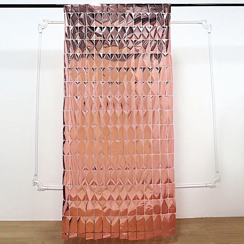 Metallic Rectangle 3×6.5 feet Foil Tassels Fringe Backdrop CURTAINS Party Home