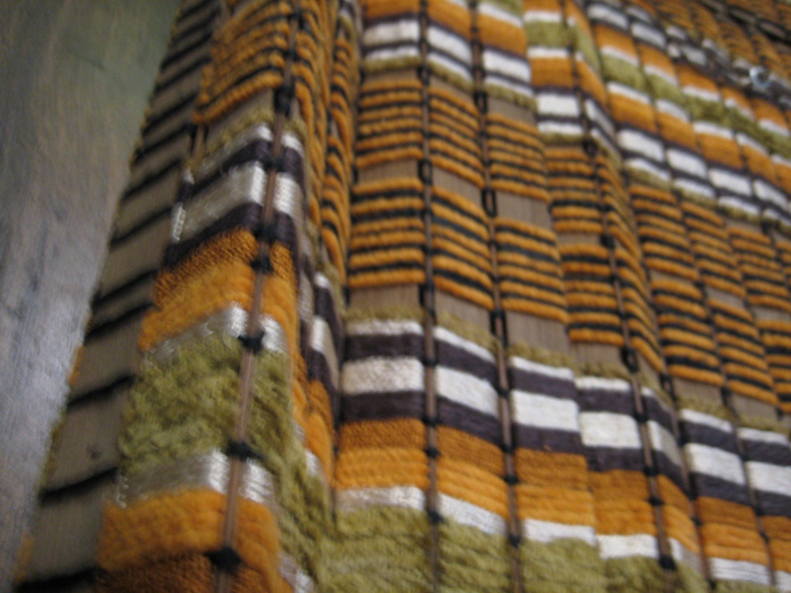 VINTAGE RETRO DELMAR? LOOMCRAFT WOVEN WOOD BLIND PAIR FANTASTIC CONDITION! LOT 2