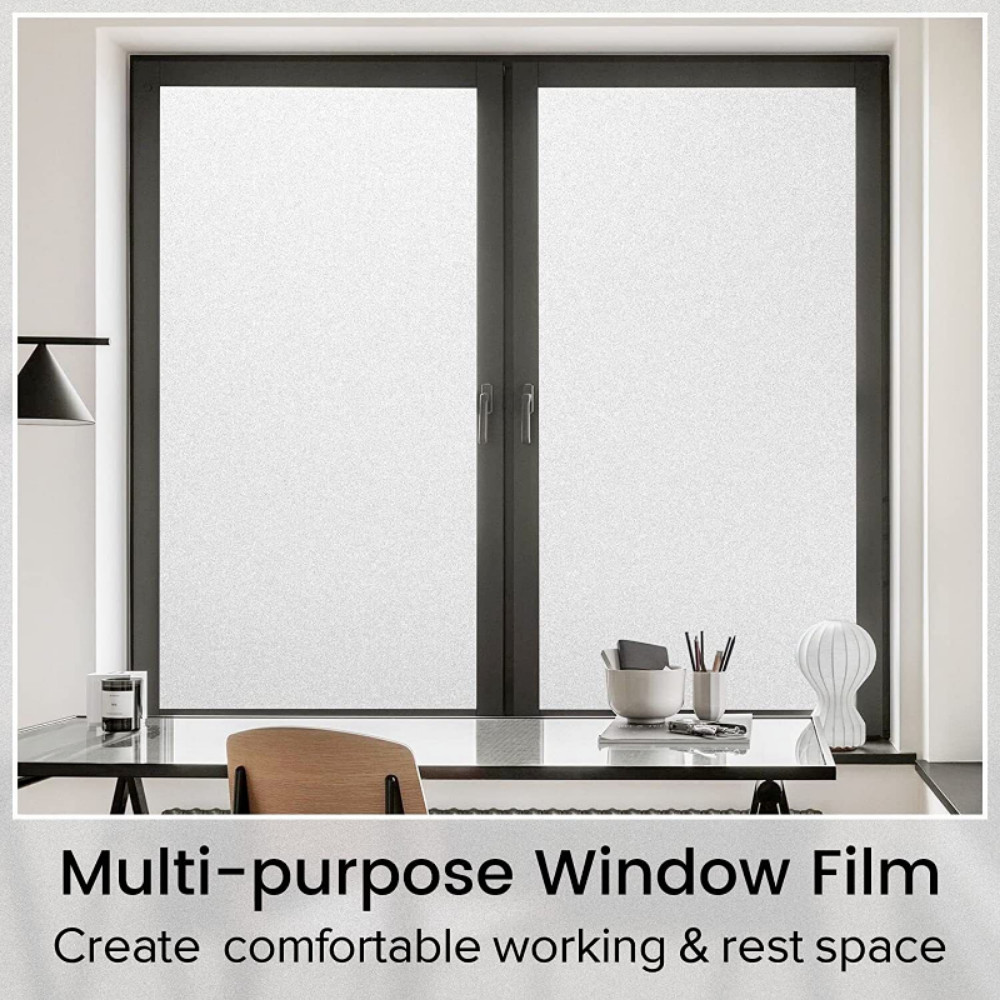 Rabbitgoo Frosted Window Film Pricacy Static Cling Glass Sticker Anti-UV Vinyl
