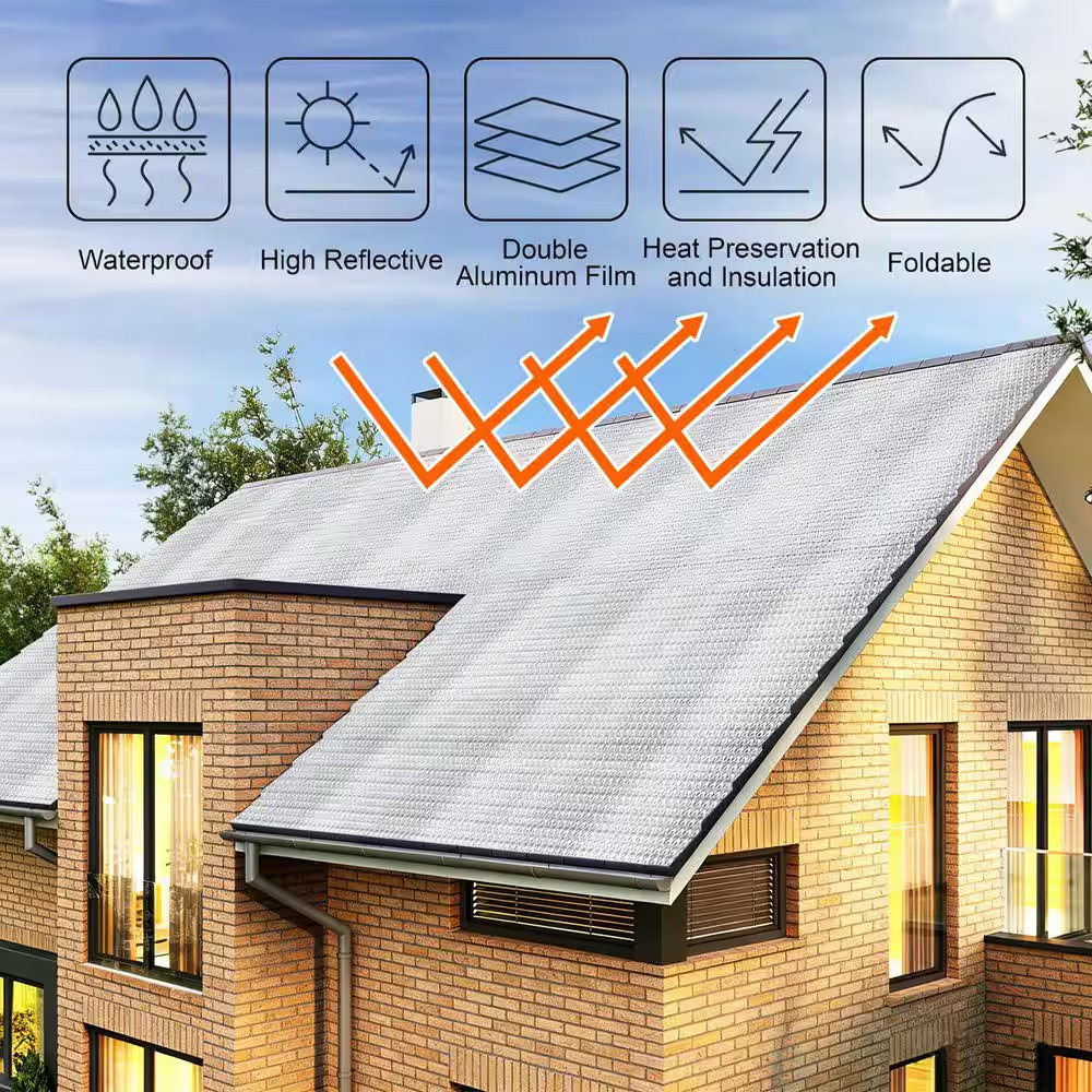 48 In. X 25 Ft. Radiant Barrier Bubble Aluminum Foil Reflective Insulation