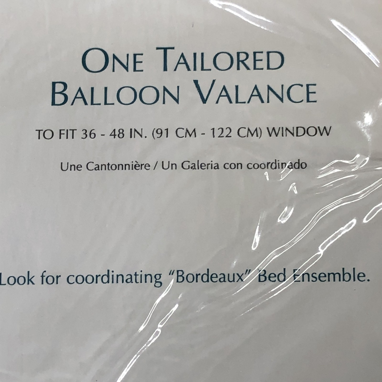 Dan River Bordeaux Balloon Valance Window Treatment 36-48in Floral Farmhouse VTG