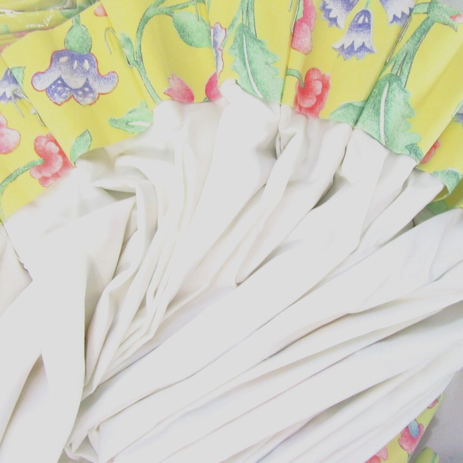 Custom Bright Floral Yellow 2pc 160 x 102 Pinch-Pleat Drapery Panel Set