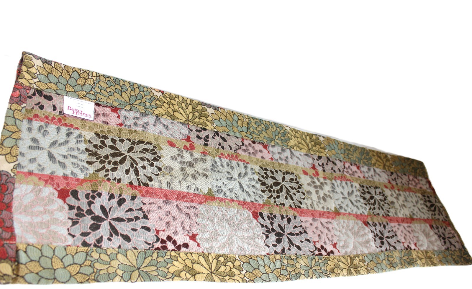 Modern Maximalist Mums Tapestry Valance 54×16 Bold Blooms Floral Woven Jacquard