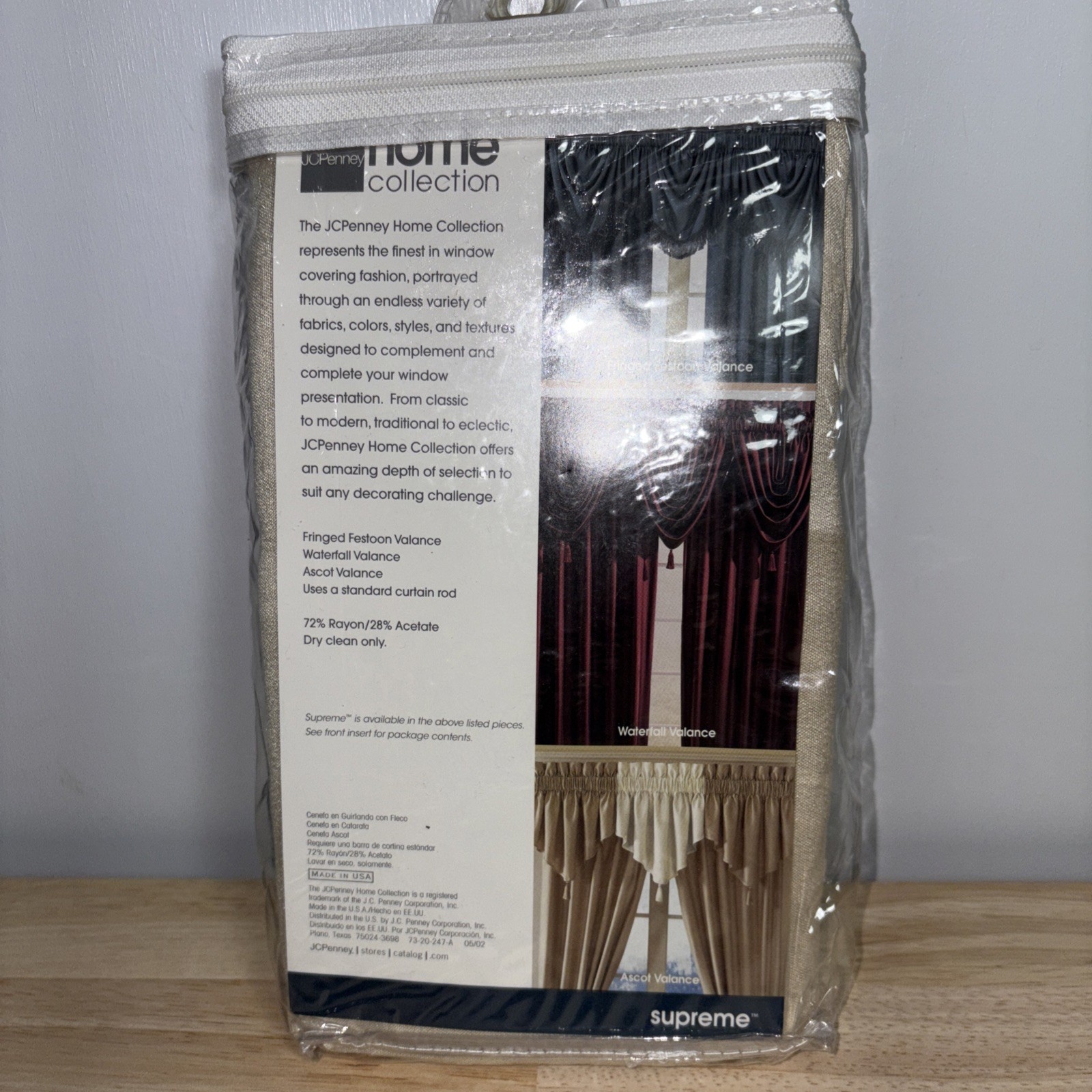 JCPenny Home Collection surpreme waterfall valance Ivory 82 C# 732-1010 0828
