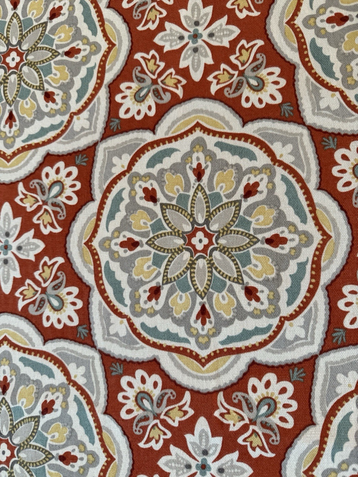 2 Traditions by Waverly Panels (1Pr) Pair Ea 50”X62” Burndt Orange Turquoise