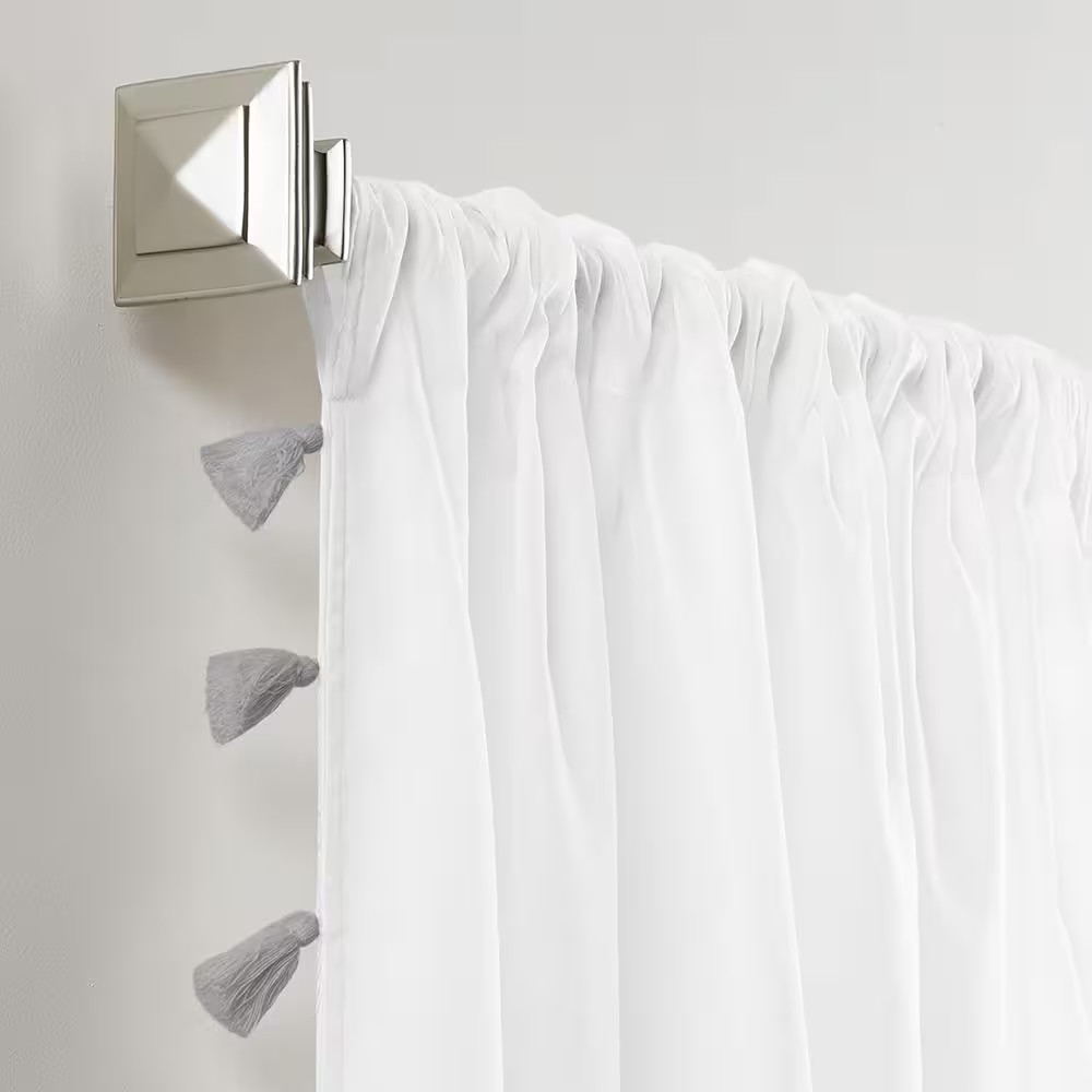 Gray Solid Rod Pocket Room Darkening Curtain – 52 In. W X 84 In. L